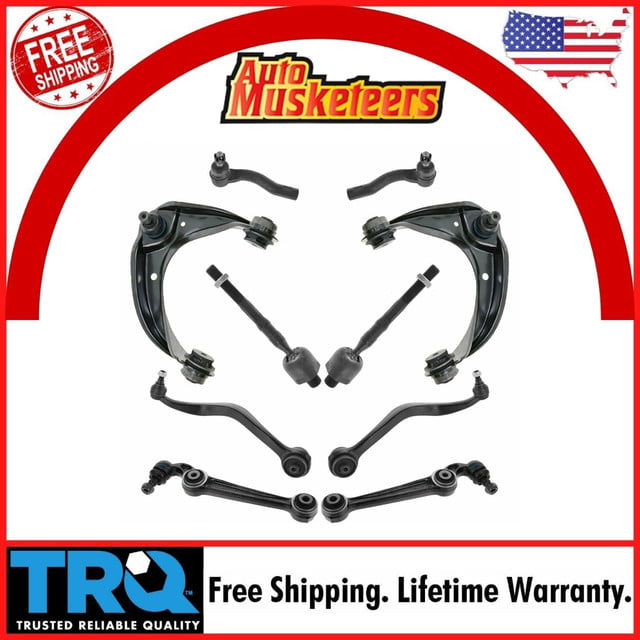 TRQ 4 pc Steering & Suspension Kit Upper Control Arms w/ Outer Tie Rod Ends new