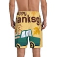thumbnail image 4 of Lsque Happy Thanksgiving Day Mens Sleep Pajama Shorts,Short Pajama Pants, Cotton Ultra-Soft Knit-3X-Large, 4 of 9