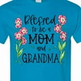 thumbnail image 4 of Inktastic Blessed to Be a Mom and Grandma Pink Flowers T-Shirt, 4 of 5