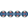 thumbnail image 2 of Darling Souvenir Rustic Wood Wedding Theme Stickers Labels 190 Pcs Party Favor-Teal Blue, 2 of 2