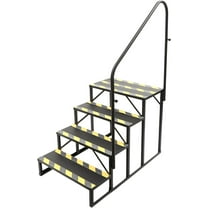 Step Ladder Porch Steps with Handrails Portable Step Stool Home Decor for Travel Trailer Heavy Duty Step Stool for Elderly