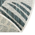 thumbnail image 3 of Unique Loom Outdoor Botanical Collection Area Rug - Palm (4' 1" Round Teal Ivory), 3 of 8