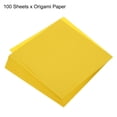 thumbnail image 3 of Uxcell Origami Paper Double Sided for Art Craft Project Beginner 100 Sheets Yellow 8x8 inch, 3 of 5