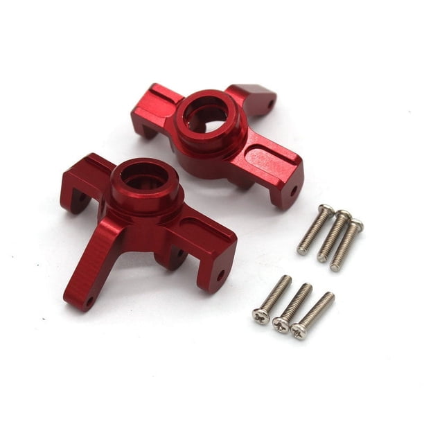 Tholdsy RCGOFOLLOW 2 uds soporte de cubo de dirección duradero de aleación de aluminio para nudillos de bloque de dirección 1/16 MJX H16 Kits de construcción modelo Rojo