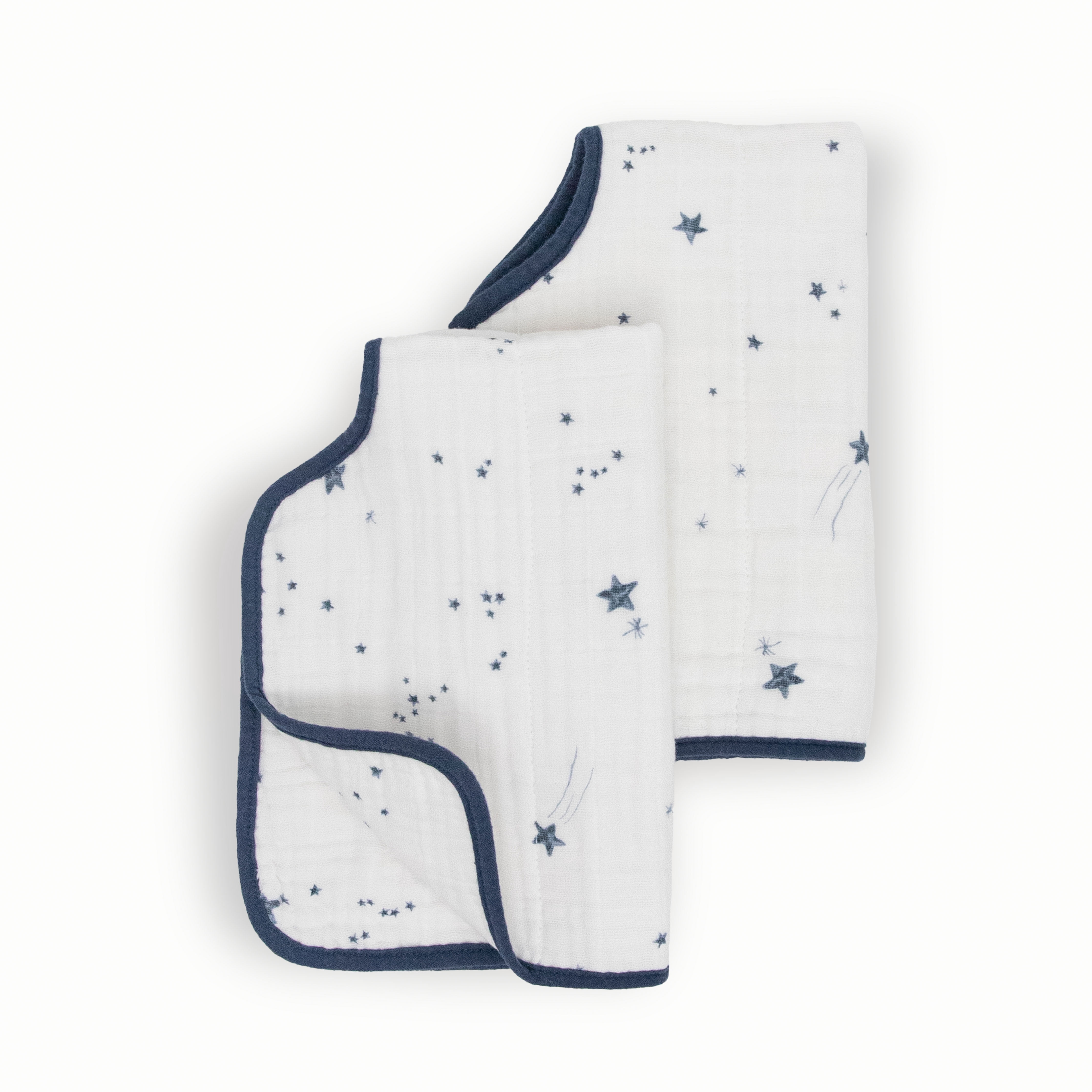 Little Unicorn Muslin Baby Burp Cloths 2 Pack - Shooting Stars