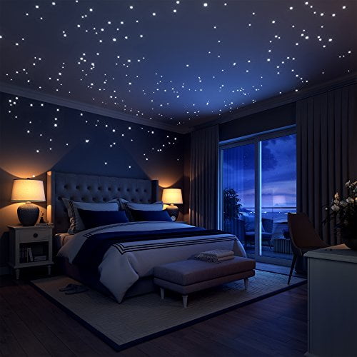 Glow In The Dark Galaxy Wall Stickers It Adds The Look Of A Real Night Sky Walmart Com Walmart Com