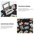 thumbnail image 5 of Xecao Colorful Retro Tape print Elastic Luggage Cover, with double-sided print , is perfect for travel, business, and daily use, 5 of 9