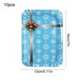 thumbnail image 3 of HaoXun 10 Pcs Christmas Party Paper Plates Disposable Rectangular Plates - 7.09x5.12 Inch Christmas Tree Snowflake Design for Holiday Home Party Supplies Dinnerware Decorations, 3 of 6