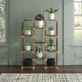 thumbnail image 3 of Indoor Plant Stand, Wooden Multi-Tier Plant Stand, 5-Tier Ladder and 7 Pots for Windows, Garden, Balcony and Living Room Square Model, 3 of 5