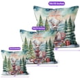 thumbnail image 4 of Merry Christmas Santa Reindeer Antlers Devon Rex Sleigh Xmas Winter Holiday Pillow Cushion Double Sided Cat Lover Kitten Owner Gifts Throw Pillow - 00023, 4 of 4