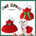 thumbnail image 2 of Ropa de Navidad para perros, vestido para cachorros pequeños, cintura con lazo, disfraz para mascotas, vestido de princesa para fiesta de Navidad, falda para cachorros, 2 of 4