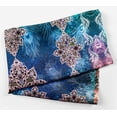 thumbnail image 2 of Phagun Blue Peacock Feather Printed Square Pure Silk&nbsp;Scarf&nbsp;For Hair Neck Head Bandanas For Women, 2 of 6