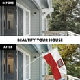 thumbnail image 3 of G128 Combo Pack: 6 Feet Tangle Free Spinning Flagpole (White) Poland Polish Flag 3x5 ft Printed 150D Brass Grommets (Flag Included) Aluminum Flag Pole, 3 of 9