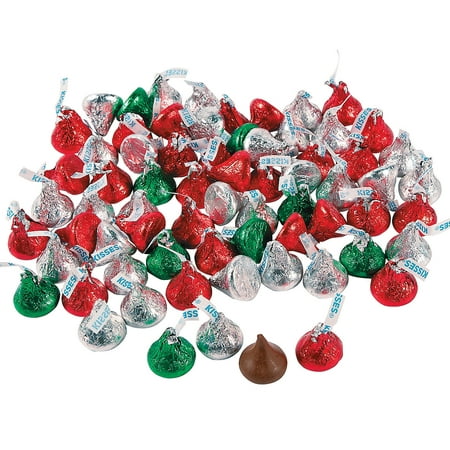 Fun Express - Christmas Hershey Kisses for Christmas - Edibles - Chocolate - Branded Chocolate - Christmas - 65 (Best German Chocolate Brand)