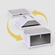 thumbnail image 4 of Organizador de escritorio de plástico transparente con cajones: minicaja para guardar artículos de papelería y cosméticos con compartimentos multicapa para oficina, escritorio o baño., 4 of 5