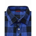 thumbnail image 3 of sogami Mens Long Sleeve Plaid Flannel Casual Shirts Button Down Male Regular Fit, 3 of 9