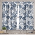 thumbnail image 2 of Ambesonne Floral Valance & Curtain, Pastel Colors with Leaves, 55"x45", Pale Grey Slate Blue, 2 of 7