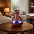 thumbnail image 6 of AUNVITO Wood Grain Vase Aromatherapy Humidifier, Essential Oil Diffuser with LED Light, Ultrasonic Cool Mist for Large Room, Auto Shut-off, Home Fragrance Decor Gift, 6 of 7