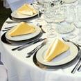 thumbnail image 7 of IKOMMI 12 Pack Square Satin Napkin Bright Silk Table Napkin Soft Smooth Fabric Table Napkin for Wedding Banquet Party Decoration, Champagne, 17 x 17 Inch, 7 of 7