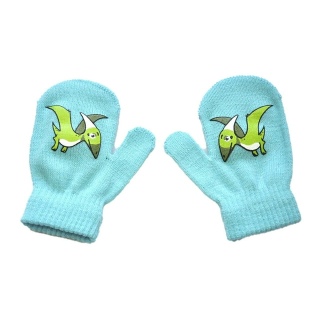 Manoplas para niños Qarigey Patrón de dinosaurio Tipo 3