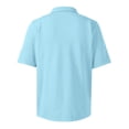 thumbnail image 6 of Havenx Mens Polo Shirt Short Sleeve Button Down Polos Collared Fast Dry T-Shirts Classic Fit Summer Work Business Tops,Light Blue XL, 6 of 6