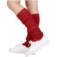 thumbnail image 4 of HUPOM 1 Pair Socks for Women Summer Clearance Fashion Knee-High Soft Tube Socks Red, 4 of 9