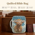 thumbnail image 7 of Xixirimido Bible Cover Case for Women Men, Large Bible Bag Bible Study Supplies Accessories Quilted Bible Carrying Cases with Handle Christian Gift Highland Cattle Daisy Blue Sky Pattern, 7 of 7