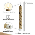 thumbnail image 2 of 9.8 Inch Flameless Taper Candles, Tree Trunk Design LED Candle with Timer Remote Control，Battery Operated Real Wax Taper Candles for Home Decor，2PCS, 2 of 6