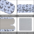 thumbnail image 3 of 1 pc PU Leather Hard Shell Glasses Case with Iron & Flocking for Eyeglass Sun Glasses Protector Leaf 162x62x39mm, 3 of 8