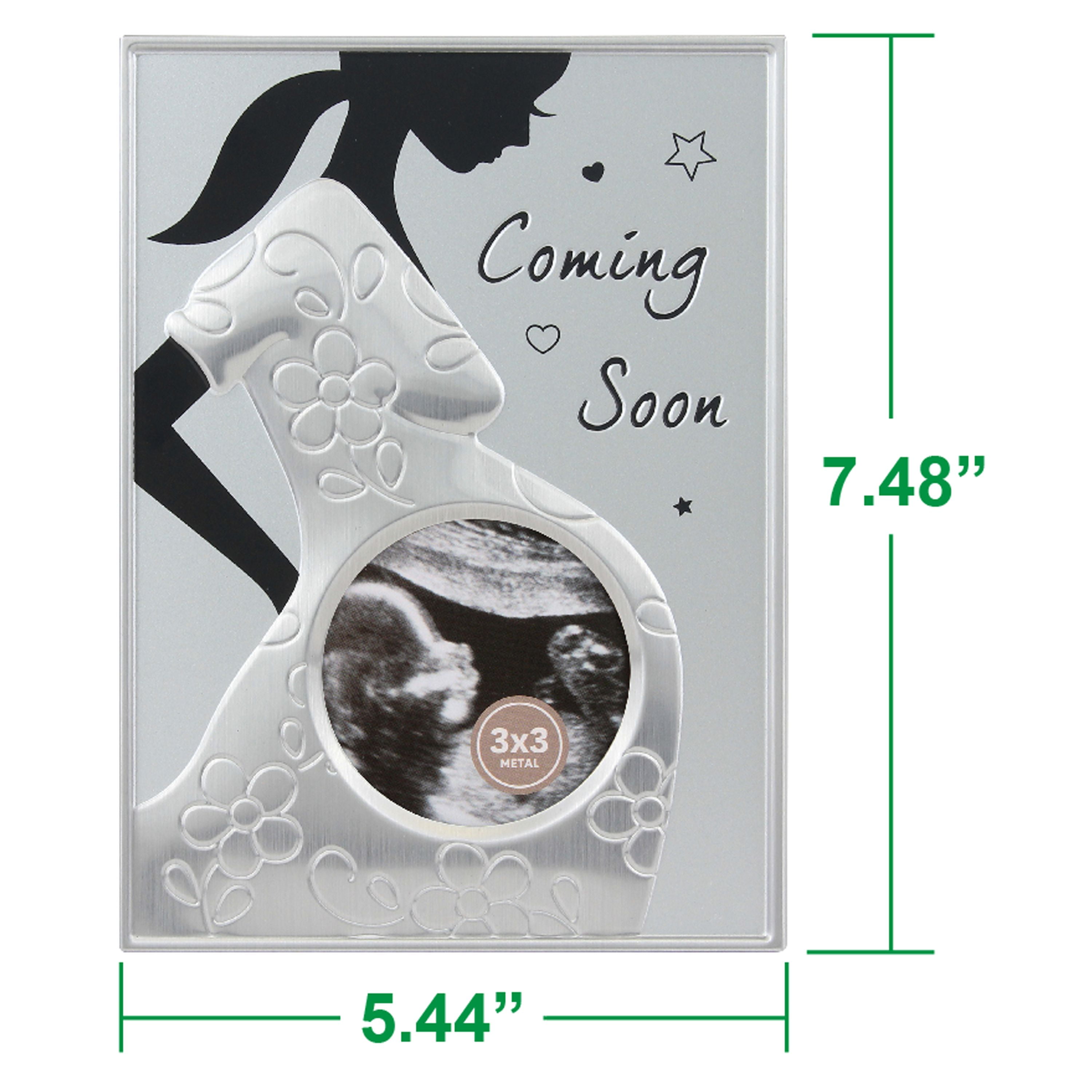 Better Homes & Gardens 3" x 3" Rectangle Metal Tabletop Sonogram Single Picture Frame, Silver