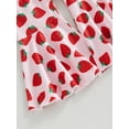 thumbnail image 7 of Toddler Girls Summer Outfits, Short Sleeve Strawberry Print Tops + Pants + Headband Set 6 Months-4 Years, 7 of 7