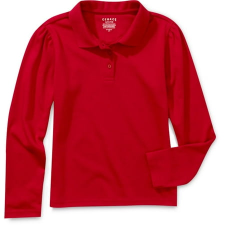 George - Girls' Long-Sleeve Polo Shirt