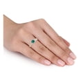thumbnail image 2 of 2/5 Carat (ctw) Lab Created Emerald Promise Heart Ring in 10K Yellow Gold with Diamonds, 2 of 5