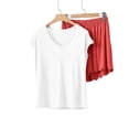 thumbnail image 2 of Womens Modal Pajamas Sets with Short Comfy Sleepwear Cap Sleeve Tops Nightwear 2 Piece Pjs Loungewear, 2 of 6
