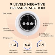 4-in-1 Smart Dynamic Cupping Set – 9-Level Electric Cupping Kit for Back, Neck, Legs & Muscle Relaxation – Portable Rechargeable Massager (White)
