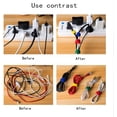 thumbnail image 5 of Organizador de cables Brida de velcro Cable de datos Cinta de velcro Cable de alimentación de velcro autoadhesivo Brida de hilo de pescar, reutilizable (50 piezas) Negro, 5 of 5