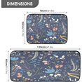 thumbnail image 3 of Coolnut Flowers Blue Illustration Kitchen Floor Mats Set of 2, Non-Slip Washable, Absorbent, Soft and Comfortable Kitchen Rugs, 19.7 "x27.6+19.7 "x47.2 Home Decor, 3 of 7