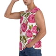 thumbnail image 3 of Pofeuu Rose Flowers Print Men's Muscle T-Shirt, Sleeveless, Muscle Tank, Classic Muscle Tee Top For Men Casual Sleeveless Muscle T-Shirt Trendy Clothes-XX-Large, 3 of 7