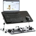 thumbnail image 3 of Husband Pillow - Lap Desk Black Large Wood Top - Fits Up to 17" Laptop - with Dual Cushion, Wrist Rest & Built-in Mouse Pad, Portable Laptop Stand for Bed, Multifunctional Slot for Tablet, Pen & Phone, 3 of 5