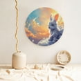 thumbnail image 5 of Picia Sunshine Colorful Cloud Rabbit Pattern Bone China Decorative Plate – Wall Decor with Stand and Adhesive, Elegant Ornament for Living Room, Office, or Entryway-10in, 5 of 6