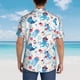 thumbnail image 4 of Balery Cute Shark Camisas hawaianas de manga corta para hombre, camisas playeras de corte holgado, camisas de vacaciones con botones,Medium, 4 of 7