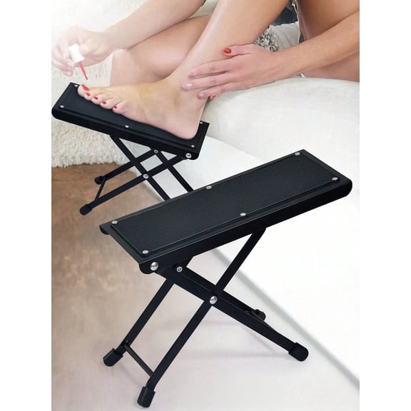 1PC Pedicure Tripod Foot Massage Beauty Tripod Non Slip Rubber Toenail Care Stand Adjustable Foot Pedal Home Pedicure Peicure Tripod Metal
