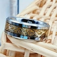 thumbnail image 3 of 1pc Trendy Beautiful Cool Silvery 304 Stainless Steel Celtic Dragon Patterned Ring - 8MM-Wide Ring - For Men - Suitable for Engagement, Birthday, Anniversary - Perfect Gift for Him,silver,10, 3 of 9