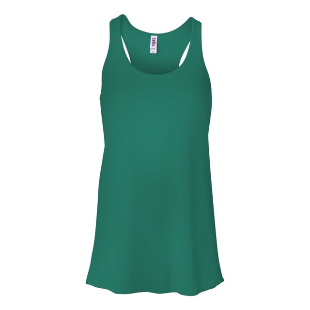 Bella Ladies Flowy Racerback Tank, XL, Kelly