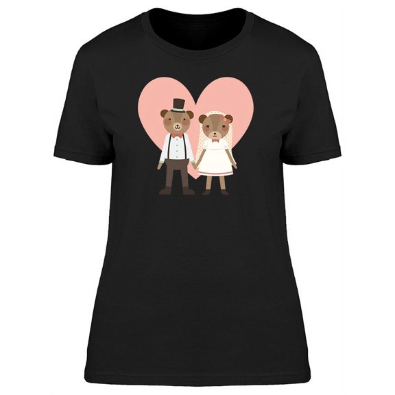 Wedding Couple Of Bears T-Shirt Women -Image by Shutterstock, Female Small