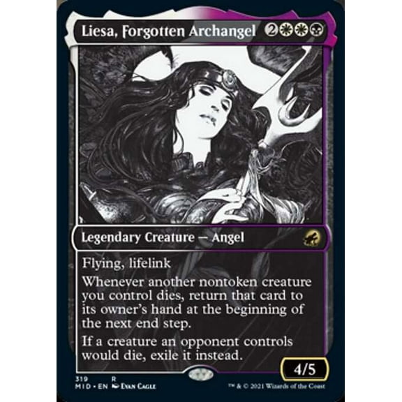 MtG Innistrad: Midnight Hunt Rare Liesa, Forgotten Archangel (Showcase) #319