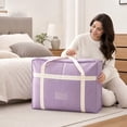 thumbnail image 6 of Large Capacity Quilt Storage Bag Waterproof Dustproof, Heavy Duty Moving Packing Organizer for Comforters Blankets, Reinforced Handles Durable Fabric, Home Relocation Essential, 6 of 6