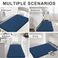 thumbnail image 6 of Smiry Memory Foam Bathroom Rugs 24x16, Non-Slip Bath Rugs and Mats, Soft Absorbent Bathroom Mat for Bathroom Floor Machine Washable, Navy Blue, 6 of 6