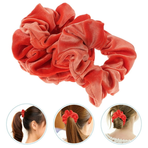 LOLIPPYY 4pcs Hair Scrunchies for Women's Hair Flannelette Bright Hair Ties for Girls Weddings