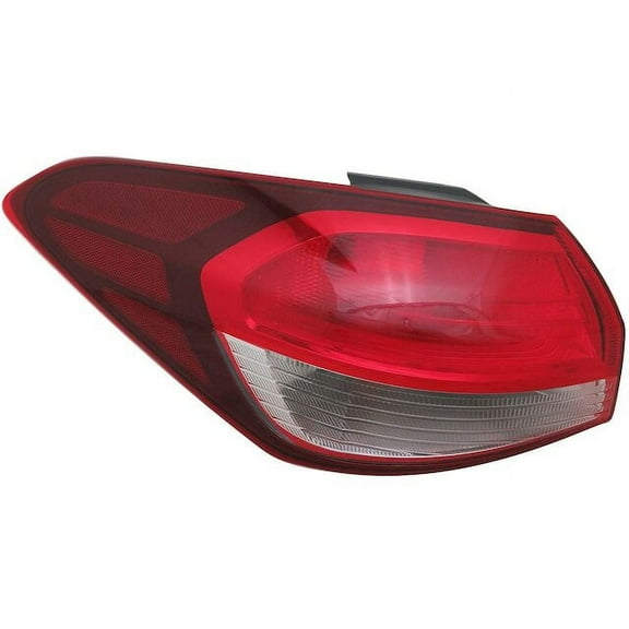 Left Outer Tail Light Assembly - Compatible with 2017 - 2018 Kia Forte Sedan